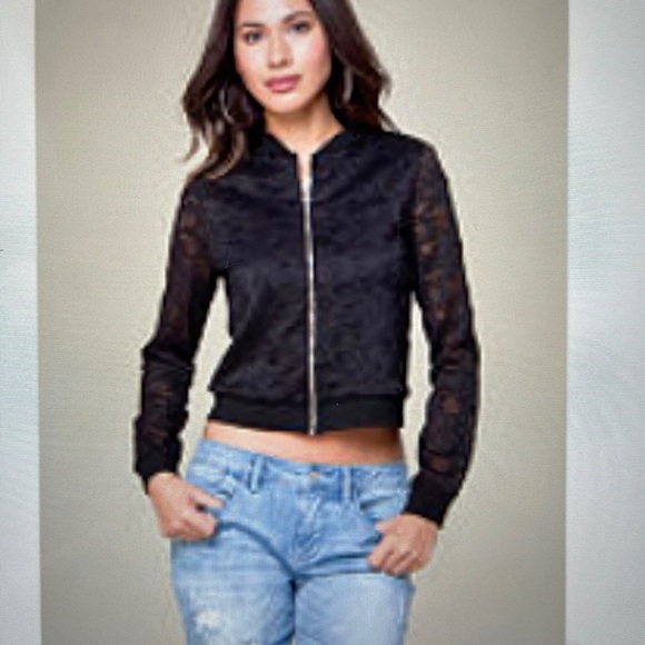 Bebe Lace bomber jacket - Picture 2 of 7
